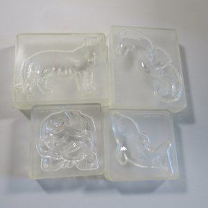 WANGS International Taiwan Vintage Molds: (4) Tiger, Dolphin, Seahorse & Rose